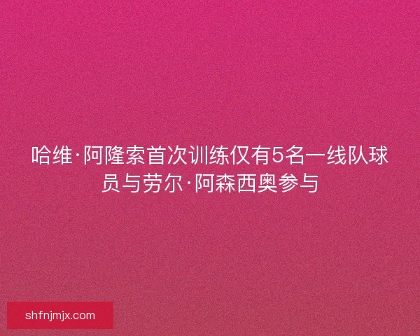 哈维·阿隆索首次训练仅有5名一线队球员与劳尔·阿森西奥参与