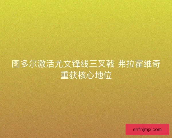 图多尔激活尤文锋线三叉戟 弗拉霍维奇重获核心地位